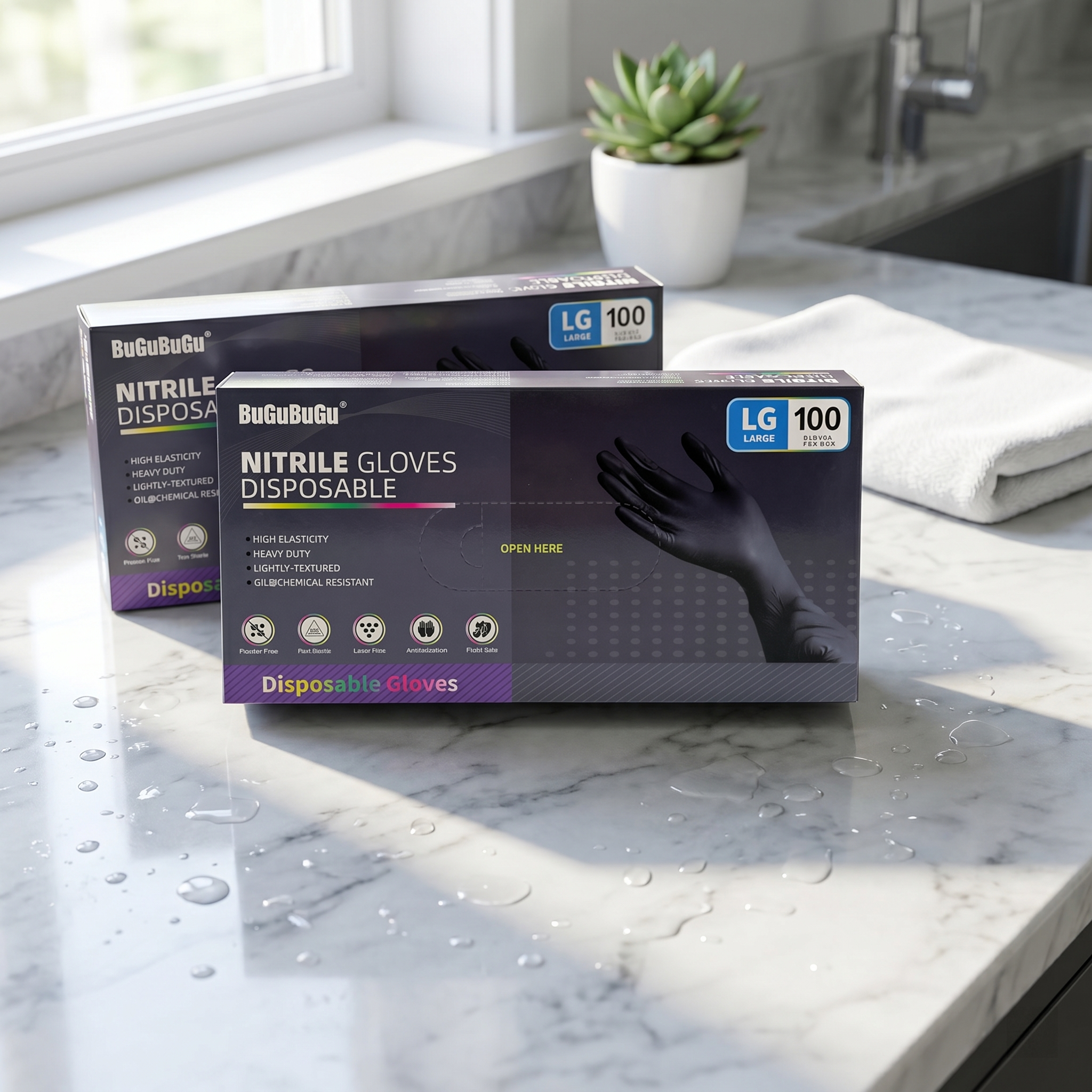 NovaCore black nitrile glove product